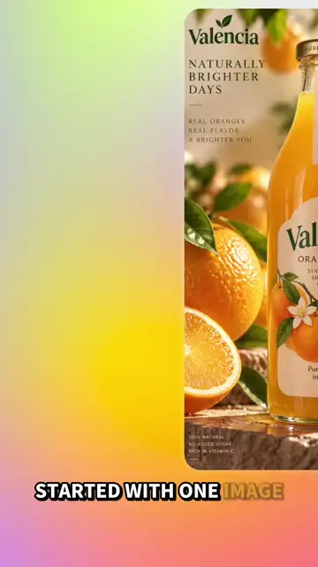 One product photo turned into a juice commercial